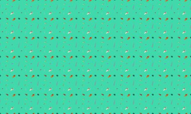 Farklı aksesuarlara sahip renkli arkaplan