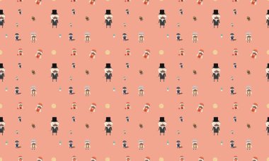 Farklı aksesuarlara sahip renkli arkaplan