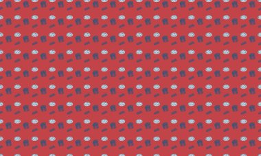 Farklı aksesuarlara sahip renkli arkaplan