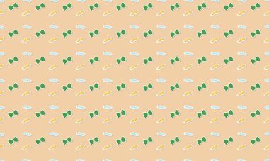 Farklı aksesuarlara sahip renkli arkaplan