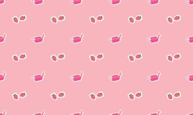 Farklı aksesuarlara sahip renkli arkaplan