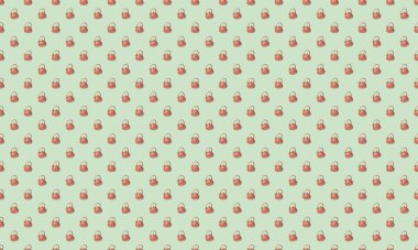 Farklı aksesuarlara sahip renkli arkaplan