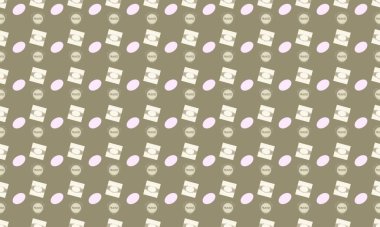 Farklı aksesuarlara sahip renkli arkaplan