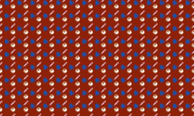 Farklı aksesuarlara sahip renkli arkaplan