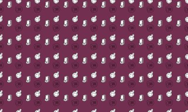 Farklı aksesuarlara sahip renkli arkaplan