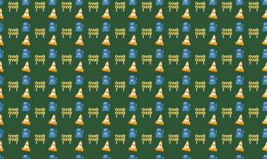 Farklı aksesuarlara sahip renkli arkaplan