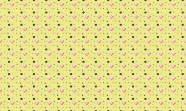 Farklı aksesuarlara sahip renkli arkaplan