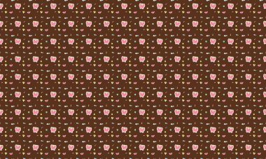 Farklı aksesuarlara sahip renkli arkaplan