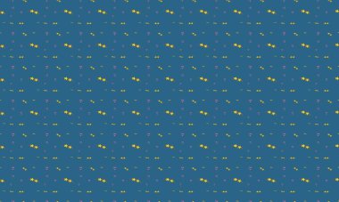 Farklı aksesuarlara sahip renkli arkaplan