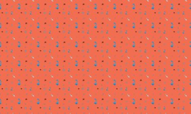 Farklı aksesuarlara sahip renkli arkaplan