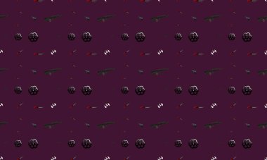 Farklı aksesuarlara sahip renkli arkaplan