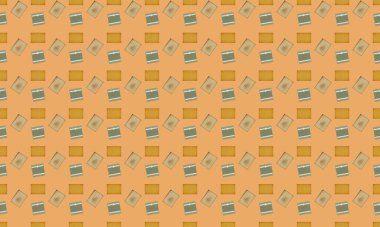 Farklı aksesuarlara sahip renkli arkaplan