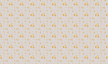 Farklı aksesuarlara sahip renkli arkaplan