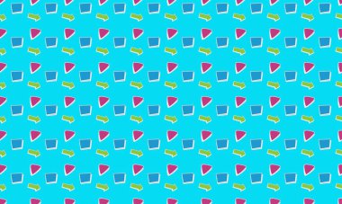 Farklı aksesuarlara sahip renkli arkaplan