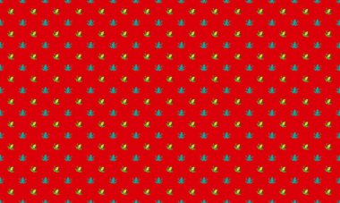 Farklı aksesuarlara sahip renkli arkaplan