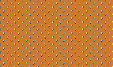 Farklı aksesuarlara sahip renkli arkaplan