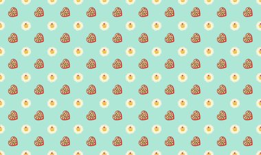 Farklı aksesuarlara sahip renkli arkaplan