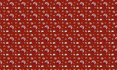 Farklı aksesuarlara sahip renkli arkaplan