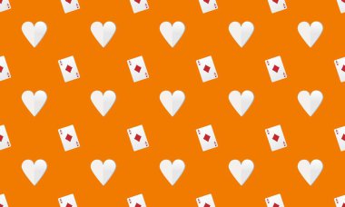 Farklı aksesuarlara sahip renkli arkaplan