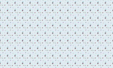 Farklı aksesuarlara sahip renkli arkaplan