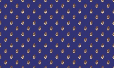 Farklı aksesuarlara sahip renkli arkaplan