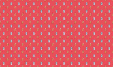 Farklı aksesuarlara sahip renkli arkaplan