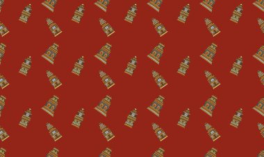 Farklı aksesuarlara sahip renkli arkaplan