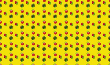 Farklı aksesuarlara sahip renkli arkaplan