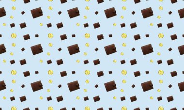 Farklı aksesuarlara sahip renkli arkaplan