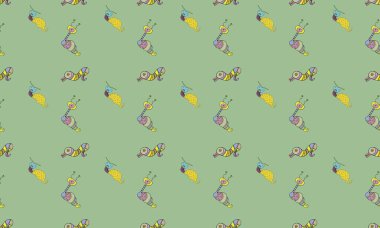 Farklı aksesuarlara sahip renkli arkaplan