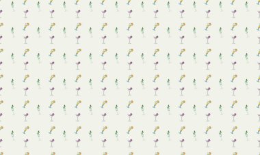 Farklı aksesuarlara sahip renkli arkaplan