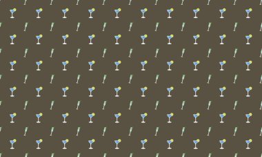 Farklı aksesuarlara sahip renkli arkaplan