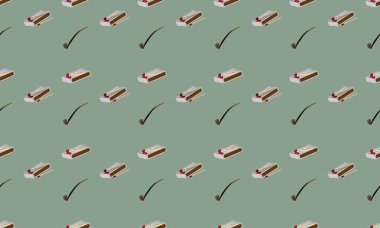 Farklı aksesuarlara sahip renkli arkaplan