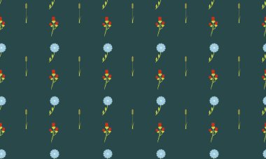 Farklı aksesuarlara sahip renkli arkaplan