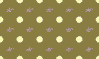 Farklı aksesuarlara sahip renkli arkaplan