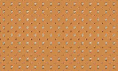 Farklı aksesuarlara sahip renkli arkaplan