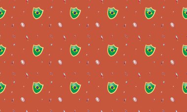 Farklı aksesuarlara sahip renkli arkaplan