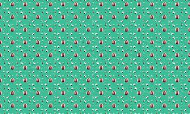 Farklı aksesuarlara sahip renkli arkaplan