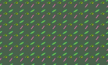 Farklı aksesuarlara sahip renkli arkaplan