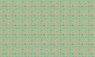 Farklı aksesuarlara sahip renkli arkaplan