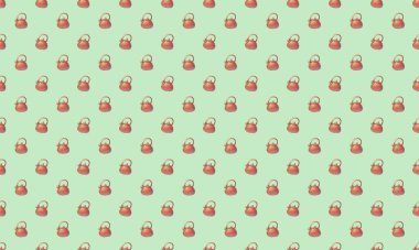 Farklı aksesuarlara sahip renkli arkaplan