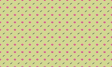 Farklı aksesuarlara sahip renkli arkaplan