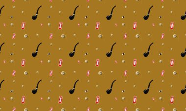 Farklı aksesuarlara sahip renkli arkaplan