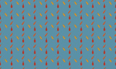 Farklı aksesuarlara sahip renkli arkaplan