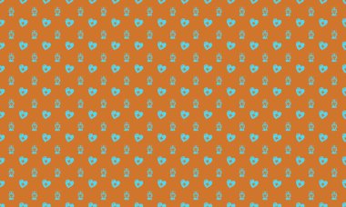 Farklı aksesuarlara sahip renkli arkaplan