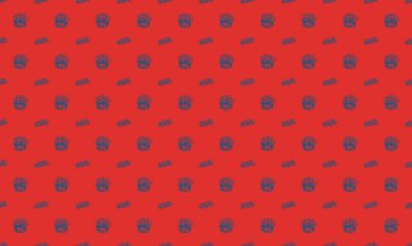 Farklı aksesuarlara sahip renkli arkaplan