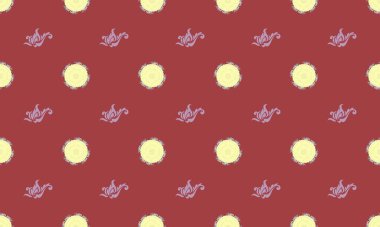 Farklı aksesuarlara sahip renkli arkaplan