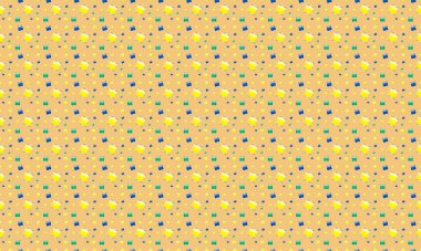 Farklı aksesuarlara sahip renkli arkaplan