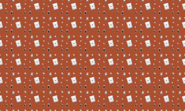 Farklı aksesuarlara sahip renkli arkaplan