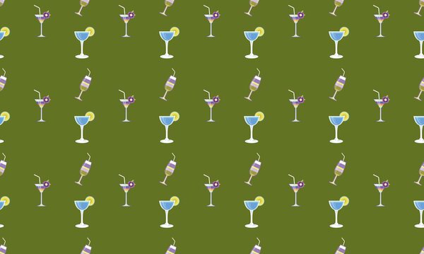 Цветной фон с различными аксессуарами